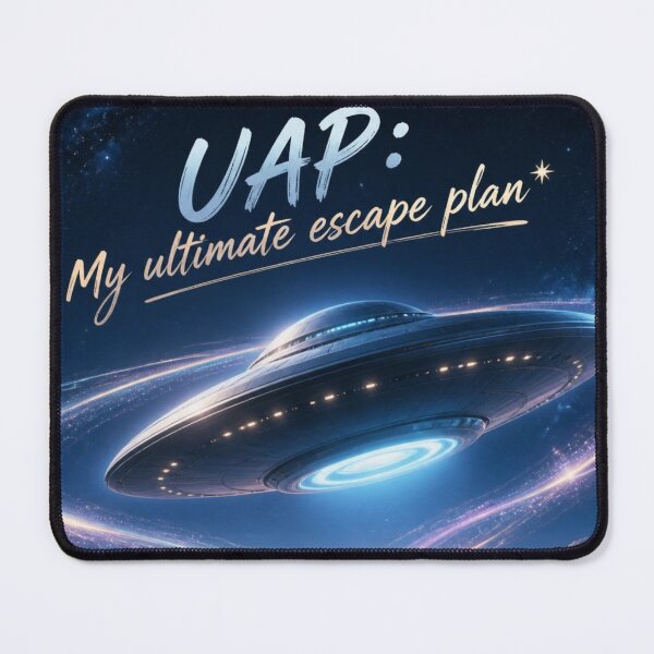 Item preview, UAP My Ultimate Escape Plan Funny UFO Alien Art designed and sold by Marcin Dabski.