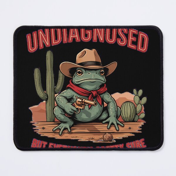 Item preview, Undiagnosed Cowboy Frog Wild West Humor Design designed and sold by CorwinHadley56.