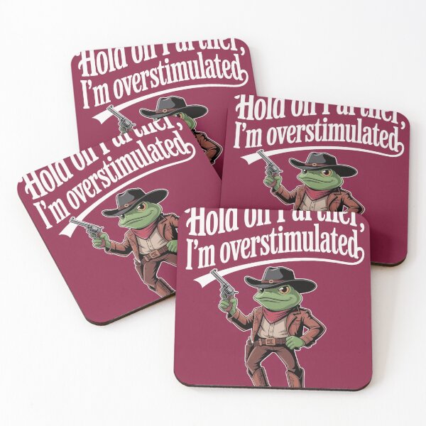 Item preview, Hold On Partner I’m Overstimulated Cowboy Frog designed and sold by CorwinHadley56.