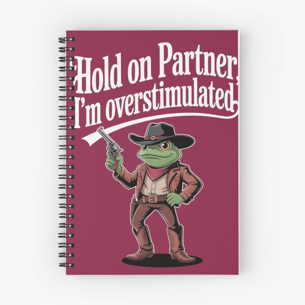 Item preview, Hold On Partner I’m Overstimulated Cowboy Frog designed and sold by CorwinHadley56.