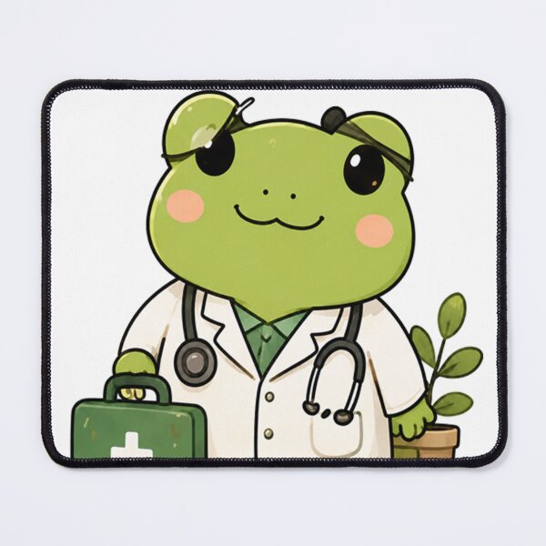 Item preview, Cute Frog Doctor Kawaii Sticker designed and sold by denybz.
