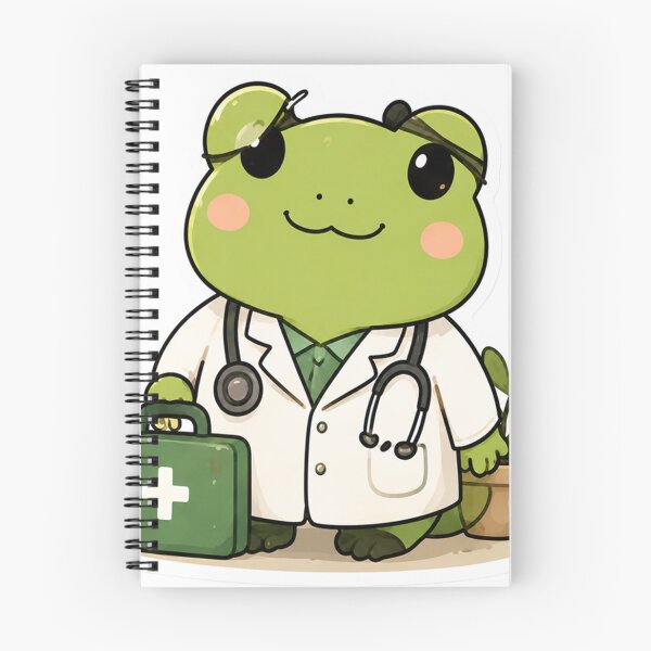 Item preview, Cute Frog Doctor Kawaii Sticker designed and sold by denybz.