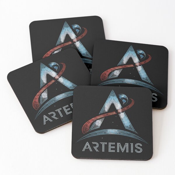 Item preview, Artemis Space Program Logo Pointillism Dot Art Moon Mission designed and sold by KiwiRider.