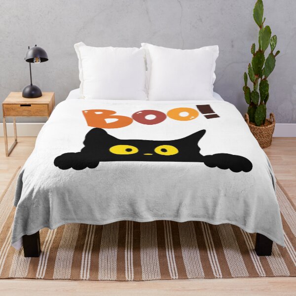 Item preview, Cute Black Cat Boo Halloween Kawaii Design designed and sold by Sela Art .