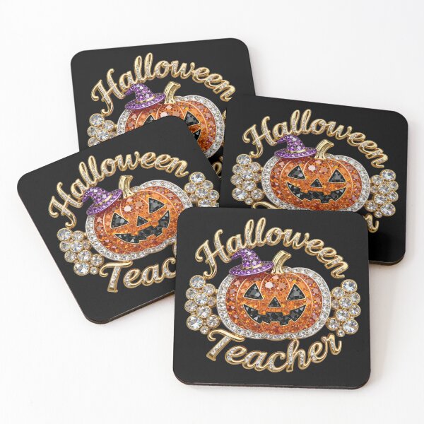 Item preview, Faux Rhinestone Halloween Pumpkin Teacher designed and sold by Adadita.