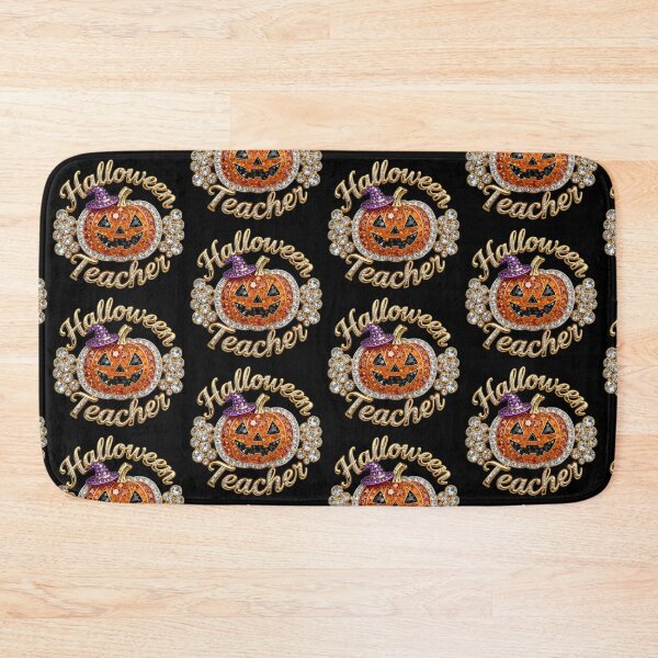 Item preview, Faux Rhinestone Halloween Pumpkin Teacher designed and sold by Adadita.