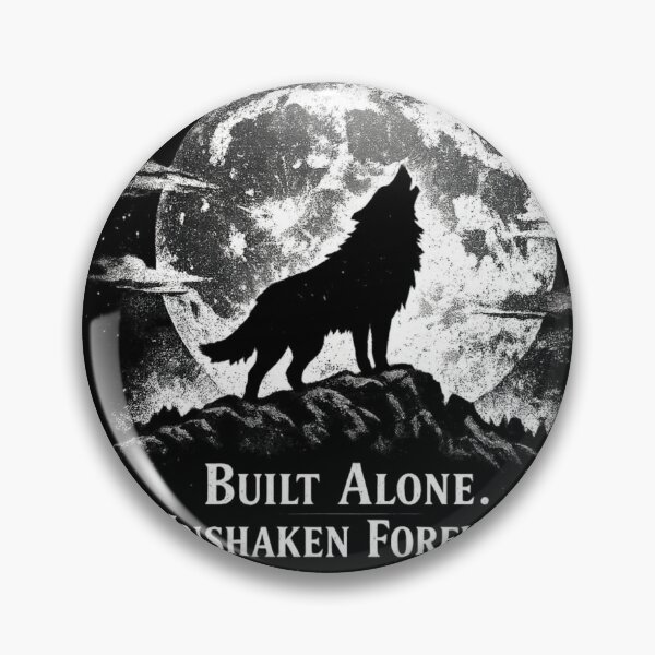 Item preview, Built Alone Unshaken Forever Lone Wolf Sigma Aesthetic Vintage T-Shirt Design designed and sold by Trendykunnu.