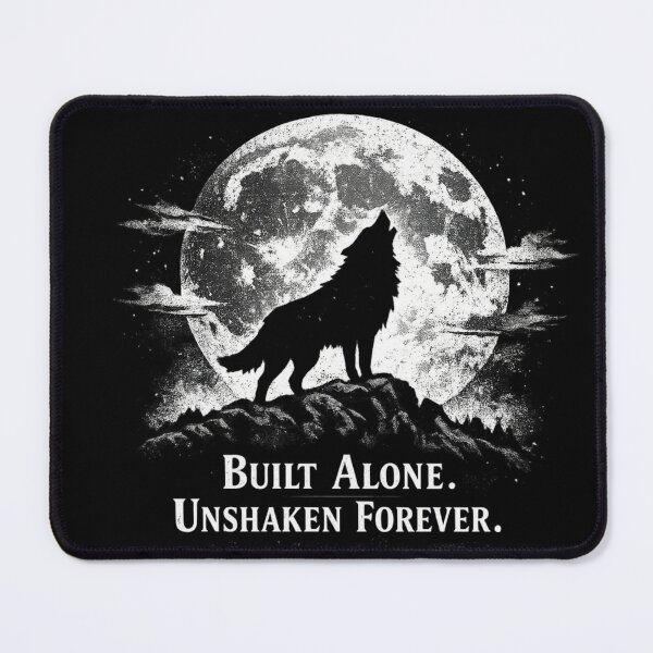 Item preview, Built Alone Unshaken Forever Lone Wolf Sigma Aesthetic Vintage T-Shirt Design designed and sold by Trendykunnu.