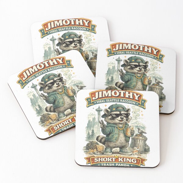 Item preview, Jimothy Viral Seattle Raccoon – Short King Trash Panda designed and sold by Mohamedeinoo.