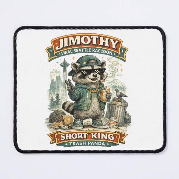 Item preview, Jimothy Viral Seattle Raccoon – Short King Trash Panda designed and sold by Mohamedeinoo.