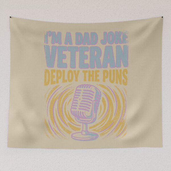Item preview, I'm A Dad Joke Veteran - Funny Retro Vintage Father's Day Gift designed and sold by LockjowArt.