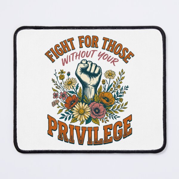 Item preview, Fight For Those Without Your Privilege - Retro Floral Raised Fist designed and sold by BumbleBloom7.