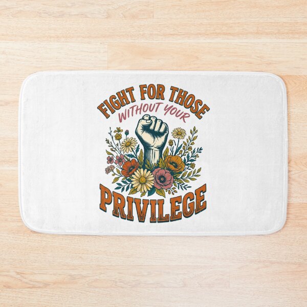 Item preview, Fight For Those Without Your Privilege - Retro Floral Raised Fist designed and sold by BumbleBloom7.