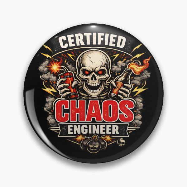 Item preview, Certified Chaos Engineer Funny Skull Sarcastic Humor designed and sold by aventi24.