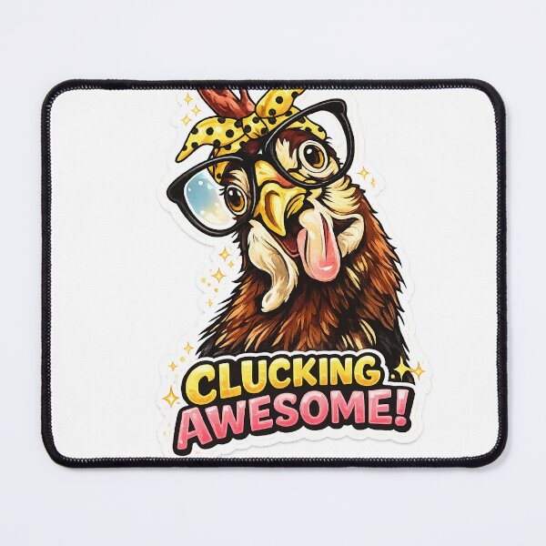 Item preview, Funny Chicken with Glasses Die-Cut Sticker | Clucking Awesome Cute Hen PNG designed and sold by Arts121.