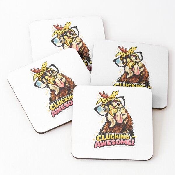 Item preview, Funny Chicken with Glasses Die-Cut Sticker | Clucking Awesome Cute Hen PNG designed and sold by Arts121.