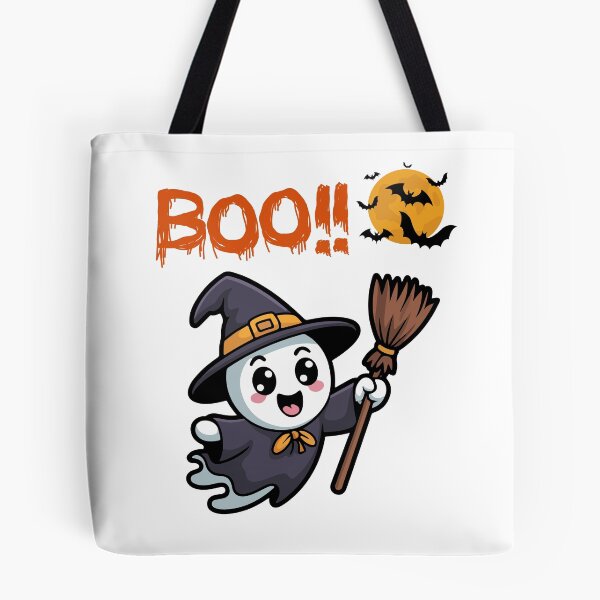 Item preview, Cute Witch Ghost Boo Halloween Kawaii Design designed and sold by     Sela Art .