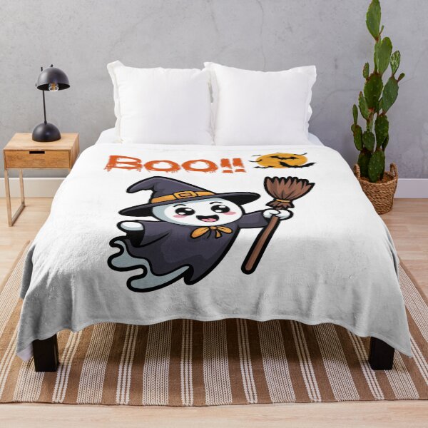 Item preview, Cute Witch Ghost Boo Halloween Kawaii Design designed and sold by Sela Art .