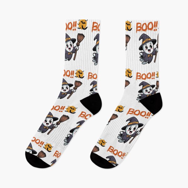 Item preview, Cute Witch Ghost Boo Halloween Kawaii Design designed and sold by     Sela Art .