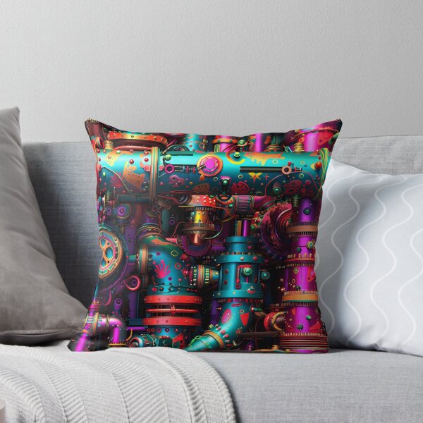 Item preview, Steampunk Neon-Colored Hues Pipes And Gears Design designed and sold by DEC02.