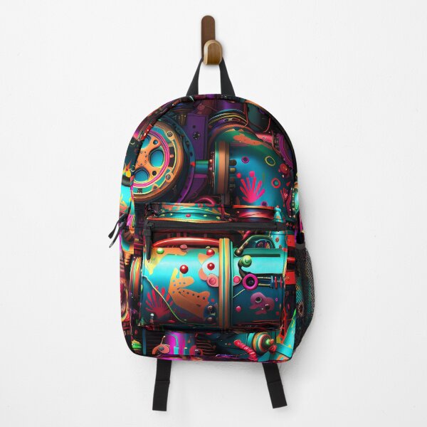 Item preview, Steampunk Neon-Colored Hues Pipes And Gears Design designed and sold by DEC02.