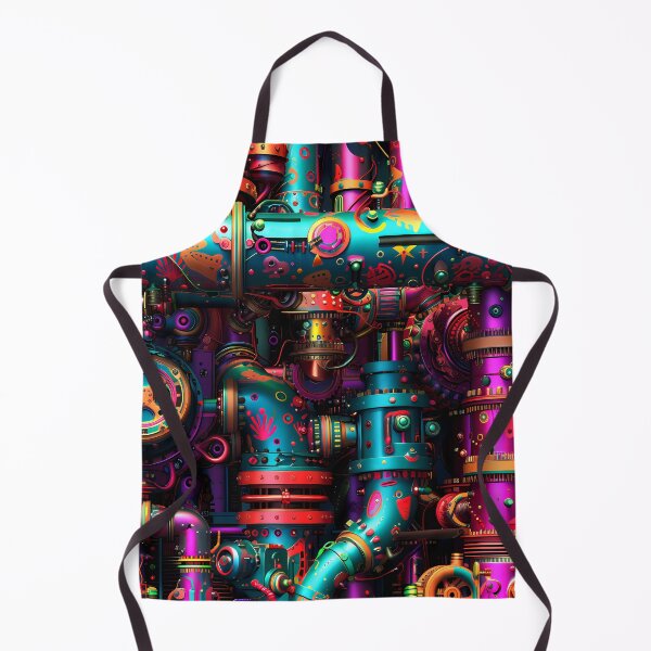 Item preview, Steampunk Neon-Colored Hues Pipes And Gears Design designed and sold by DEC02.