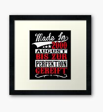 BIRTHDAY - AUGUST - 2000 - BORN - YEAR OF BIRTH - RED Framed Print