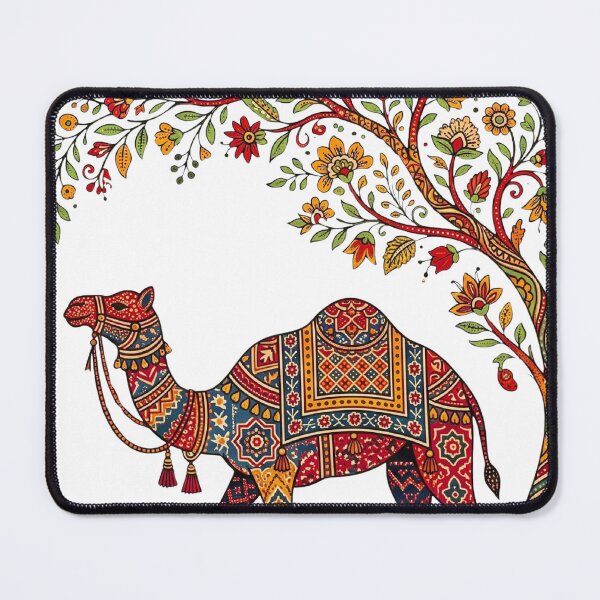 Item preview, Bohemian Camel Folk Art | Indian Desert Heritage Illustration | Colorful Floral Camel Design designed and sold by DuskyMonk.