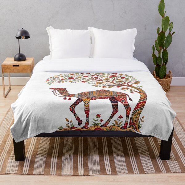 Item preview, Bohemian Camel Folk Art | Indian Desert Heritage Illustration | Colorful Floral Camel Design designed and sold by DuskyMonk.