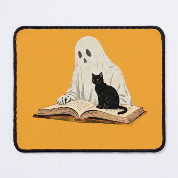 Item preview, Bookish Halloween Ghost Black Cat Reader Book Lover designed and sold by Adadita.