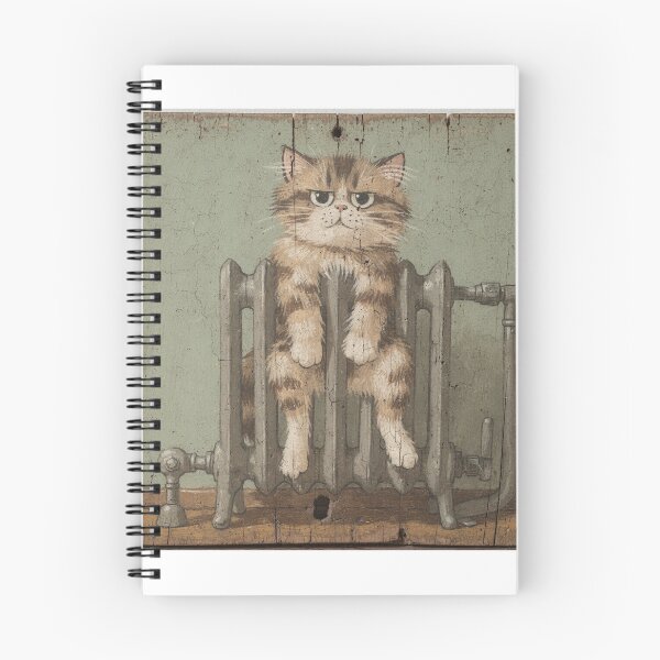 Item preview, Ragdoll Cat Flopped Across the Warm Radiator Folk Art designed and sold by PictorialWhimsy.