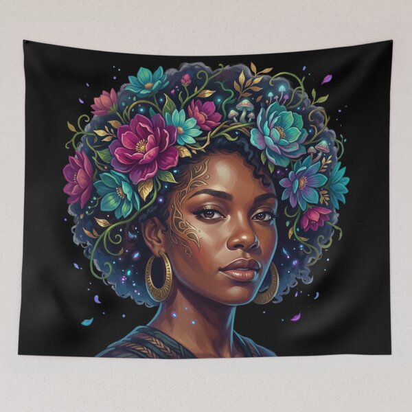 Item preview, Whimsical Afrofuturism Black Fae designed and sold by BlessedBlackBeautiful.