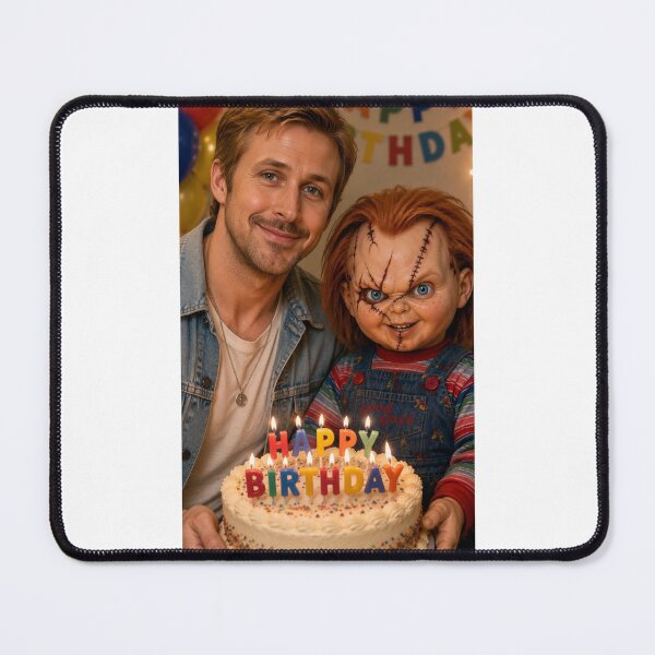 Item preview, Ryan gosling chucky horror movie film happy birthday funny meme memes parody designed and sold by CheeseBlueprint.