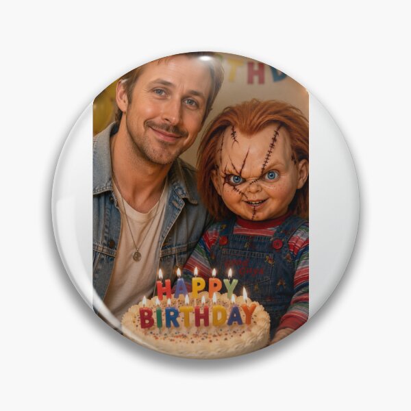 Item preview, Ryan gosling chucky horror movie film happy birthday funny meme memes parody designed and sold by CheeseBlueprint.