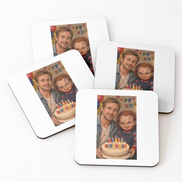 Item preview, Ryan gosling chucky horror movie film happy birthday funny meme memes parody designed and sold by CheeseBlueprint.