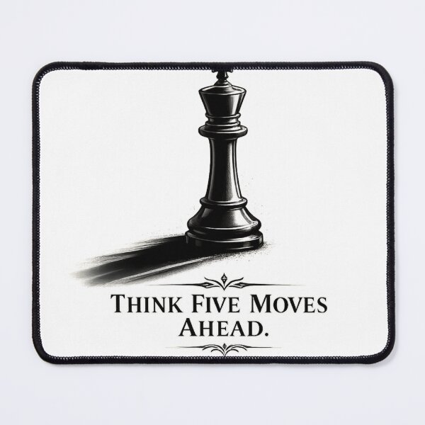 Item preview, Think Five Moves Ahead Chess King | Minimalist Luxury Chess Quote | Strategic Mindset T-Shirt Design designed and sold by Trendykunnu.