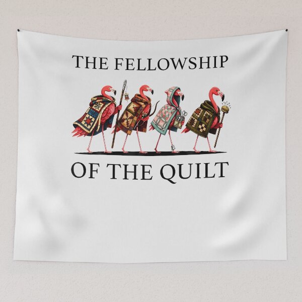 Item preview, The Fellowship Of The Quilt Flamingo Patchwork Quilter Craft designed and sold by Mdcazeem.