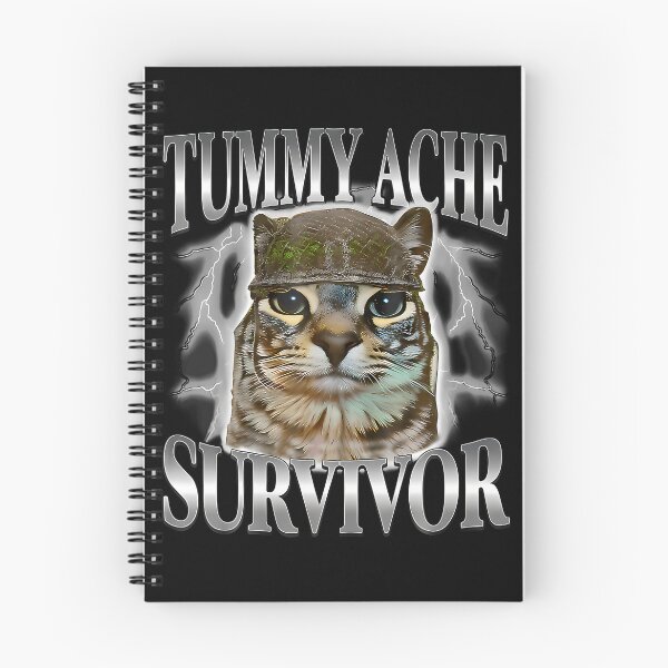 Item preview, Funny Saying Cats Tummy Ache Survivor Cat Meme Humor  designed and sold by Mdcazeem.