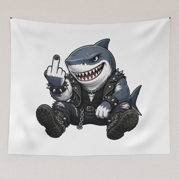 Item preview, Middle Finger Rebellious Shark designed and sold by pUNKnown.