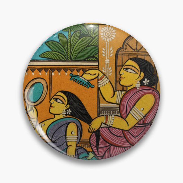 Item preview, Traditional Pattachitra Art – Women in a Palace Courtyard designed and sold by COSAIRe.