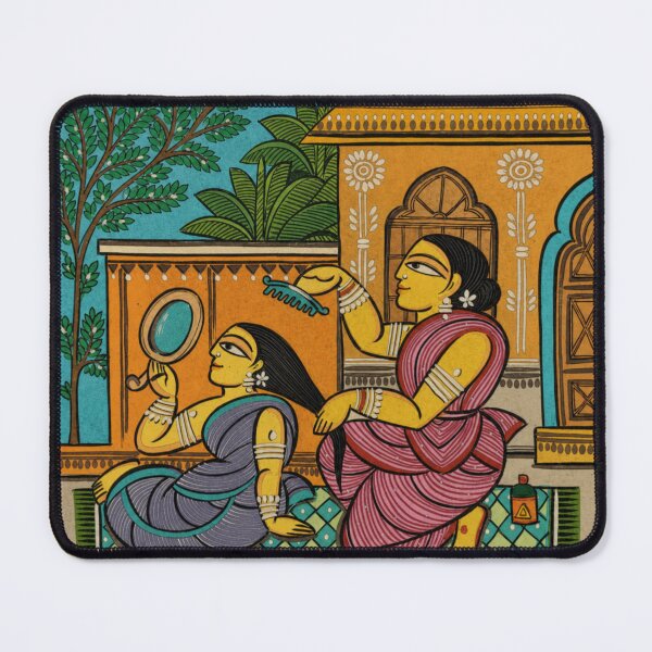 Item preview, Traditional Pattachitra Art – Women in a Palace Courtyard designed and sold by COSAIRe.