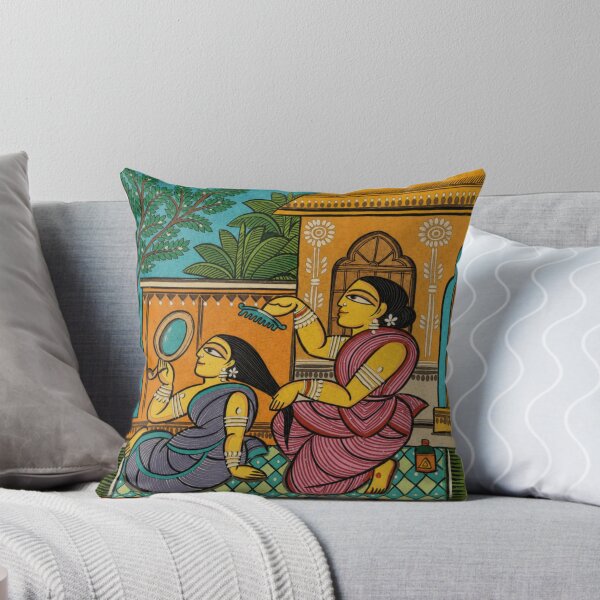 Item preview, Traditional Pattachitra Art – Women in a Palace Courtyard designed and sold by COSAIRe.