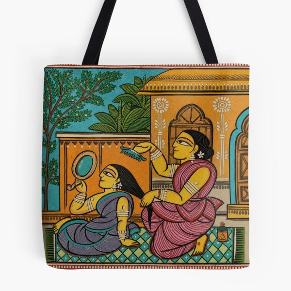 Item preview, Traditional Pattachitra Art – Women in a Palace Courtyard designed and sold by COSAIRe.