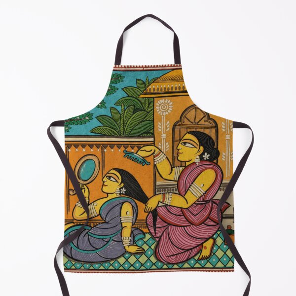 Item preview, Traditional Pattachitra Art – Women in a Palace Courtyard designed and sold by COSAIRe.