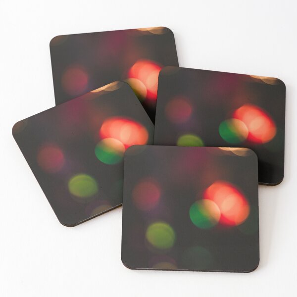 Item preview, Abstract Dark Bokeh Lights with Warm Red and Emerald Green Glow designed and sold by NorthWild.