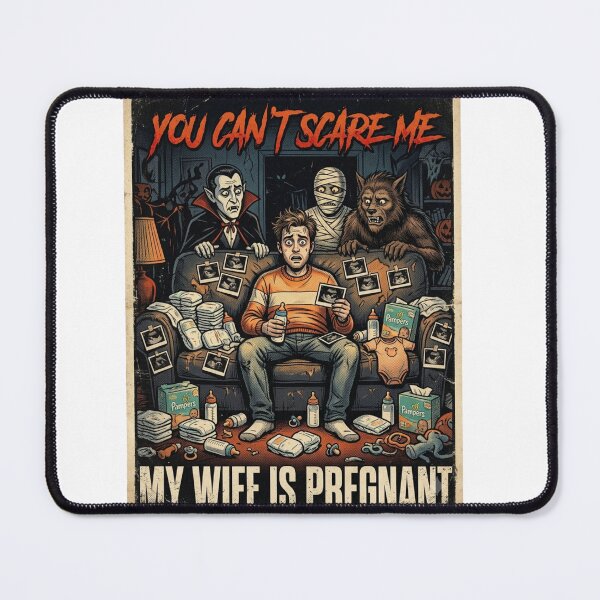 Item preview, You Can't Scare Me My Wife Is Pregnant - Vintage Horror Poster designed and sold by BumbleBloom7.