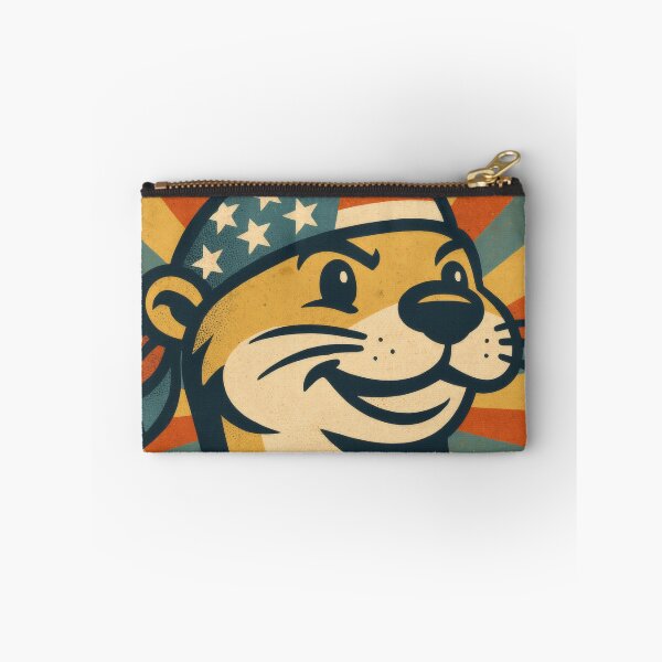 Item preview, Make Waves Patriotic Otter | Bold American Flag Illustration | Vintage USA Americana Wall Art designed and sold by PaintedPixels01.