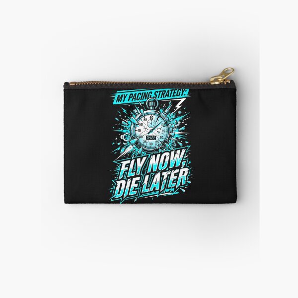 Item preview, Fly Now Die Later Pacing Strategy Shattered Stopwatch Workout Graphic designed and sold by SplashTastic.