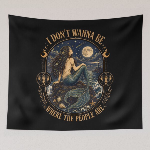 Item preview, I Don'T Wanna Be Where The People Are Gothic Mermaid designed and sold by Mdcazeem.