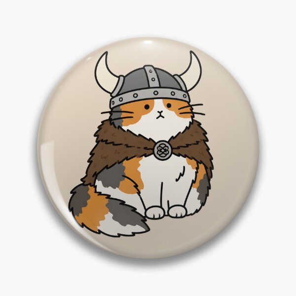Item preview, Cute Viking Cat Sticker Design designed and sold by MonkiFlipp.